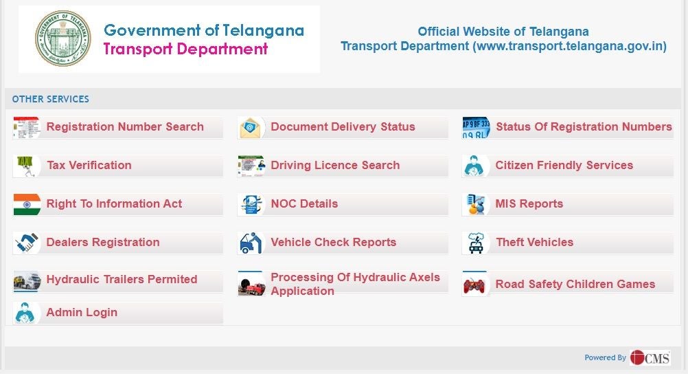 Driving Licence Fees Online in Telangana