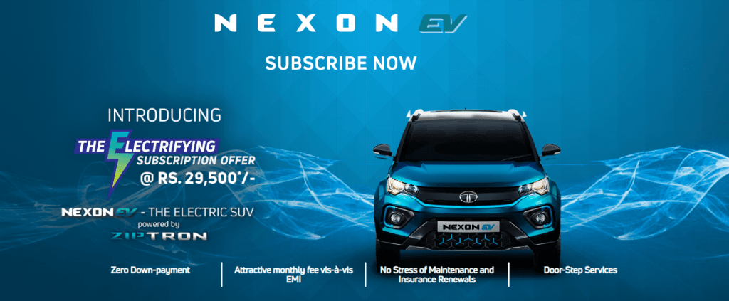 Tata Nexon EV Subscription Plan