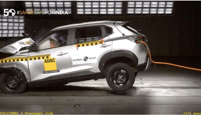 Nissan Magnite Safety Rating by NCAP