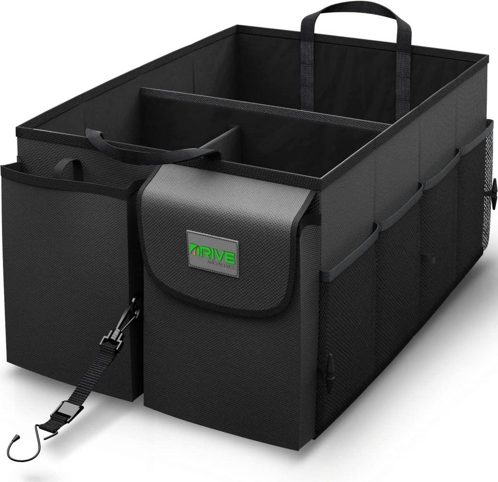 Collapsible multi-compartment trunk organizer