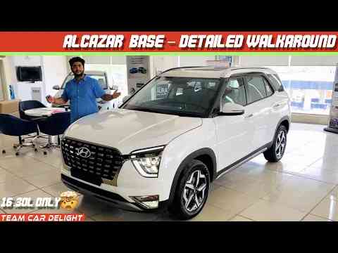 Hyundai Alcazar Base Model - Walkaround Review with On Road Price | Alcazar 2021 Prestige 7 Seater