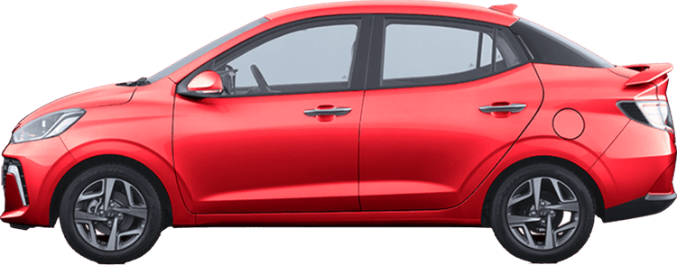 Hyundai Aura Fiery Red