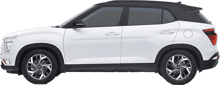Hyundai Creta 2018-2023 Atlas White With Abyss Black